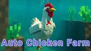 Easy Simple Auto Chicken Farm Minecraft Bedrock