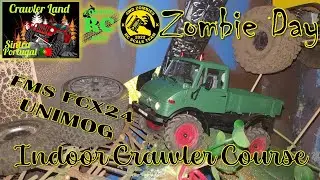 Zombie Day - FMS FCX24 Unimog - Indoor Crawler Course
