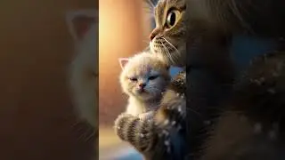 stranded snow cat clapped the window asking for help to save her kittens #cat #dog #love #pets