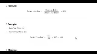 Index Numbers Made Easy Quick Formula & Example#addmath #commerce