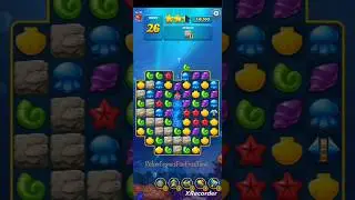 Ocean Splash: Jelly Fish Gems - Level 10 gameplay - 3 match logic puzzle game