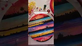 Sunset Vibe - Let’s Varnish #shorts #trending #art #ytshorts #acrylicpainting #diy #varnish
