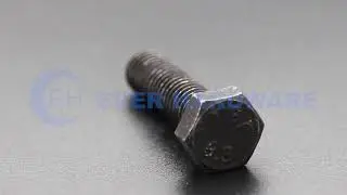 Hex Bolt Grade 8 8 DIN 931 933 Carbon Steel Black Coating Fully Threaded Hexagonal Fastener Structur