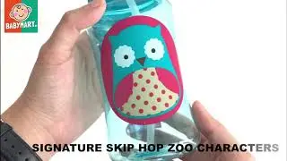 GOOD QUALITY!! SKIP HOP ZOO STRAW BOTTLE 350ML WITH FREE EXTRA STRAWS. AT BABYMART.MY via LAZADA!