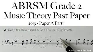 ABRSM Music Theory Grade 2 Past Exam Practice Paper 2019 A Part 1 with Sharon Bill