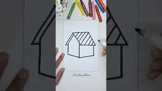 Drawing a house from the letter M