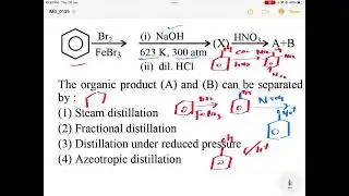 # JEE MAINS _28-01-2026. Reaction of Phenol with dilute HNO3.