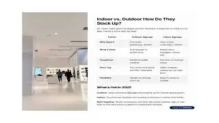 Indoor vs. Outdoor Business Signage: Which One Works Best for Maximum Brand Impact in 2025?