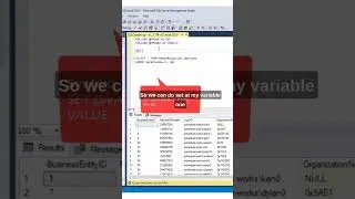 #SQL How to Use Variables?? #datascience #sqltips #mssql