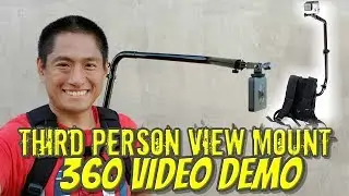 eBay hands-free 3rd person view mount - 360 video demo (view in 4K)