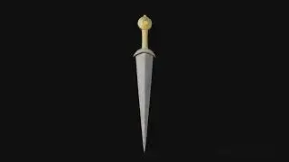 Digital Dragonfang: Ferocious 3D Model Sword for Virtual Dragonslayers
