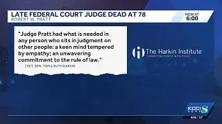 Retired federal judge Robert Pratt dies