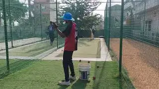Backfoot batting drills with a senior player of Karnataka.(life as a cricket coach )