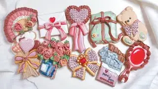 🌹10 Vintage Style Valentine’s Day Cookies~Satisfying Cookie Decorating with Royal Icing~Cookie Art
