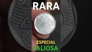 💫 Moeda especial de 25 centavos  DA primeira fam&iacute;lia do real  pe&ccedil;a valiosa  que vale ouro