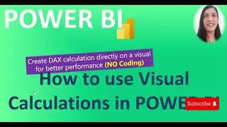 How to use Visual Calculations in POWER BI || DAX ||  POWER BI Tutorial || #powerbi