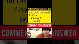 Python Daily Question - 135 #python #code #viral #youtubeshorts #shorts #short #youtube #code #india