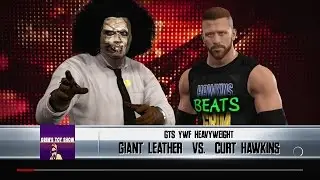 VGW GTS: YWF Heavyweight Championship - Giant Leather vs. Curt Hawkins (WWE2K17)