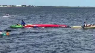 Florida Bay Outfitters Paddle Camp wet exit practice