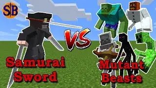 Samurai Sword vs Mutant Beasts | Minecraft mob battle