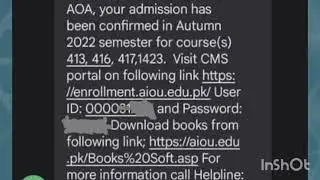 How TO Check Admission confirmation AIOU Autumn 2022