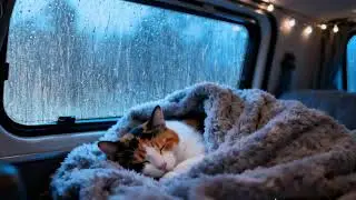 The Comfort of Heavy Rain Drops Beating on a Car - Deep Sleep and Stress Relief Mix