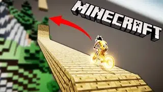 INSANE MINECRAFT MOUNTAIN BIKE CHALLENGE! *NO FALLS*(Descenders)