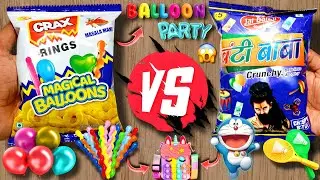 Fou 😱You Snacks Crax Rings Magical Balloons VS Bunty Baba & Free Party Balloons & More