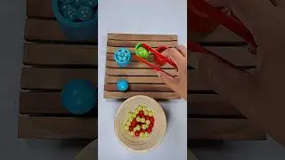Sorting Color Pearl Beads and Wooden Balls | Oddly Satisfying #satisfying #coloring #shorts  #asmr