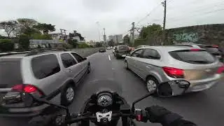 É PERIGOSO ANDAR DE MOTO GRANDE EM SP? | Motovlog com a Triumph Trident 660 até a reunião