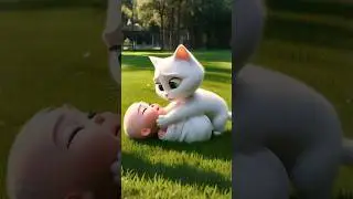 Kind Cat Mom Adopts a Baby 👶 #cat #story