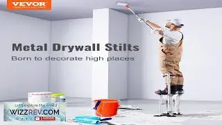 VEVOR Drywall Stilts Aluminum Tool Stilts 18'' 30'' Adjustable Painting Taping