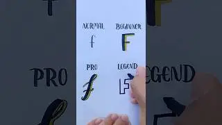 Normal VS Beginner VS Pro VS Legend | #art #satisfying #shorts #calligraphy