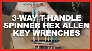ARES Tool 🛠️ 3-Way T-Handle Spinner Hex Allen Key Wrench Sets (44001 & 44002) with free-spin collars