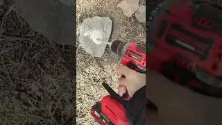 Drill 1 vs Rock 0: I Finally Drilled Through the Stone! 🎉 #cordlessdrill #tools #cordlesspowertools
