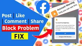 You Can't Right Now Facebook | Account Warning | Feature Blocked Facebook 2021