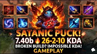 🔥 7.40b - Сатанинская шайба в DOTA 2, геймплей, KDA 26 2 10🔥 #satanic #puck