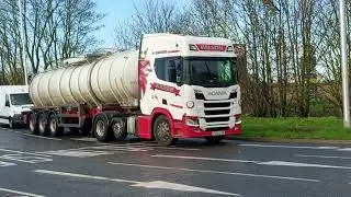 Sleaford UK A17 Truck Spotting Tippers, Tankers and Cattle Trucks