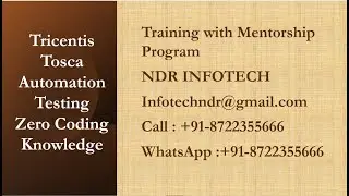Tricentis Tosca Automation Testing | Mentorship Program | Automation Testing |  +91-8722355666