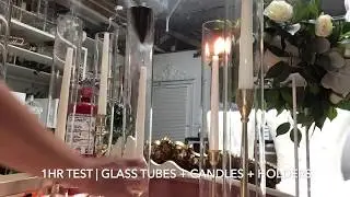 How to Setup Gold Candlestick Holders with Clear Hurricane Covers - VintageBASH