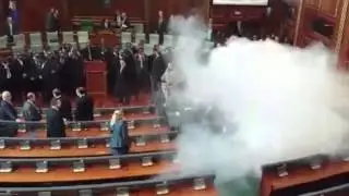 Kosovo Parliament Disrupted Again With Tear Gas Attack By Opposition