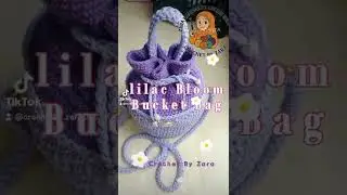 Lillac Bloom Bucket Bag ( Crochet By Zara ) #crochet #bag #crochetbag#crochet #handmade #order