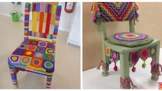 Beautiful 😍 crochet 🧶 handmade chair 🪑 covers with beautiful thread work and with unique style 