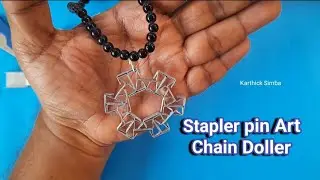 Stapler pin Art Chain dollar #ashortaday #diy #crafts #kidscraft #viral
