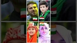 Top 4 famous Islamic naats in every County 🥰💖 | hadi faour,rajiya risha,huda sisters,ayisha| #shorts