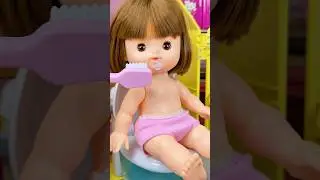 Satisfying With Unboxing Doll Bath Set Toys, ASMR Video #shorts
