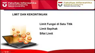 Dr. Erwin Budi Setiawan - Limit Fungsi di Satu Titik, Limit Sepihak dan Sifat Limit Fungsi
