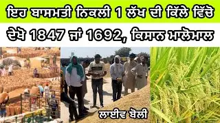 1 ਕਿੱਲੇ ਵਿੱਚੋਂ ਇਕ ਲੱਖ ਦੀ  ਬਾਸਮਤੀ    basmati mandi kotkapura ( punjab ) basmati price today