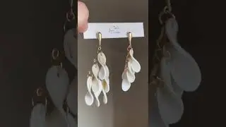 Vietnamese buffalo horn White chandelier earrings/cordadesign #earrings #sapphirering #jewelry