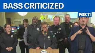 LA Mayor Karen Bass refuses to answer reporter's question about cutting firefighter budget by $17.6M